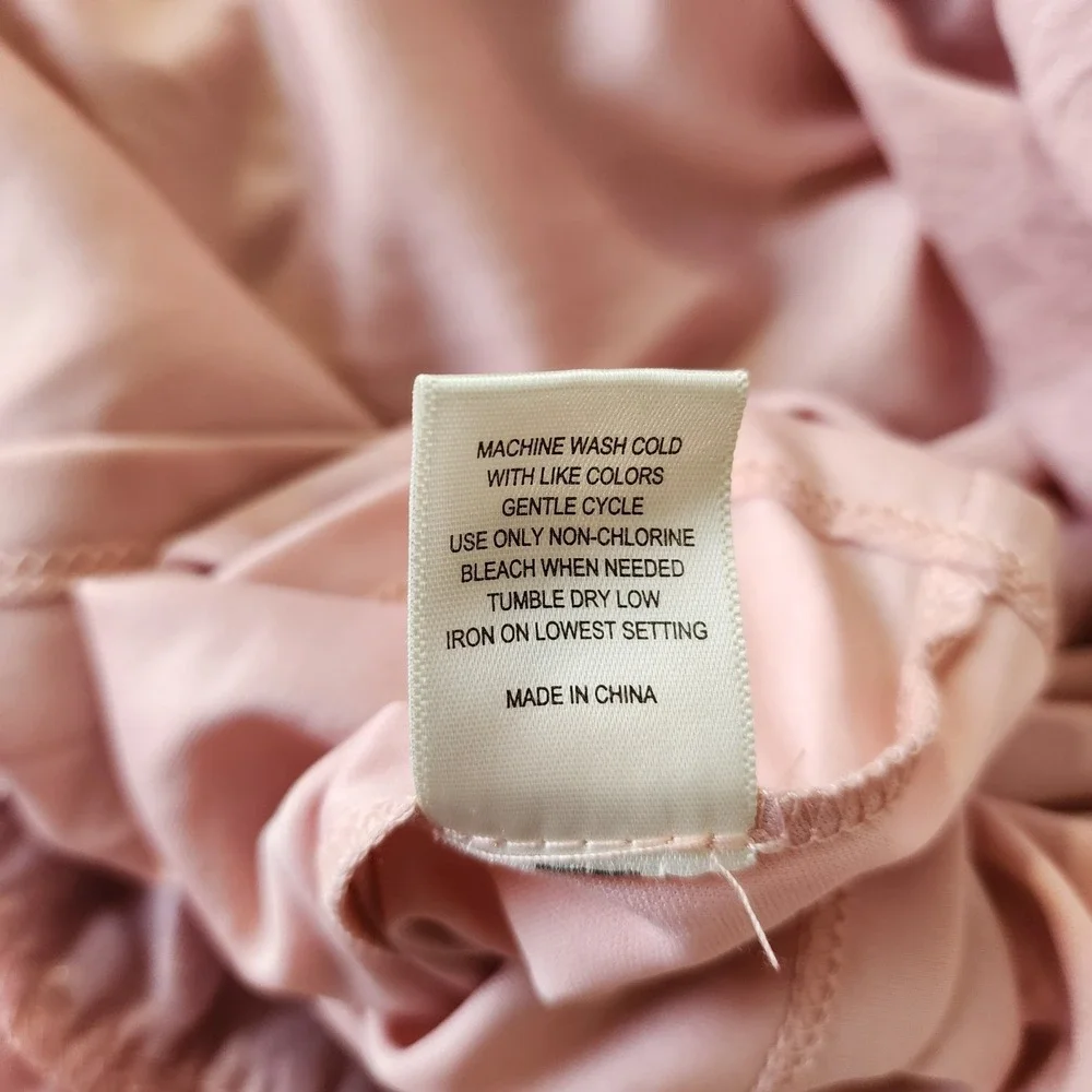 Poppies And Roses Dress Girls Size 14 Pink Triple Tier Long Sleeve‎